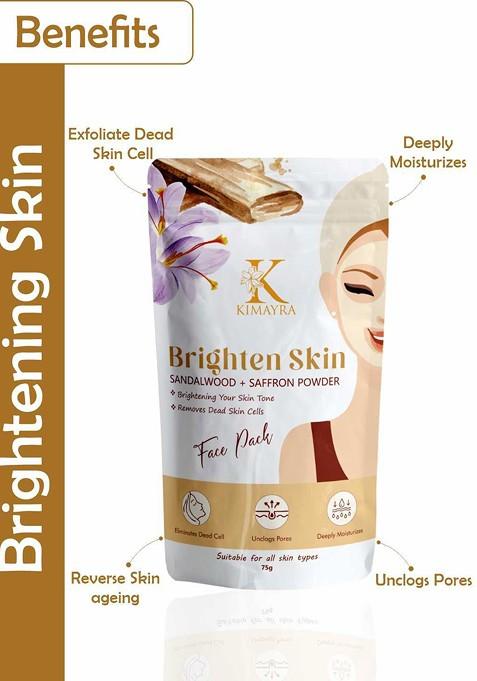 Kimayra World Sandalwood Saffron Face Pack Powder 75G