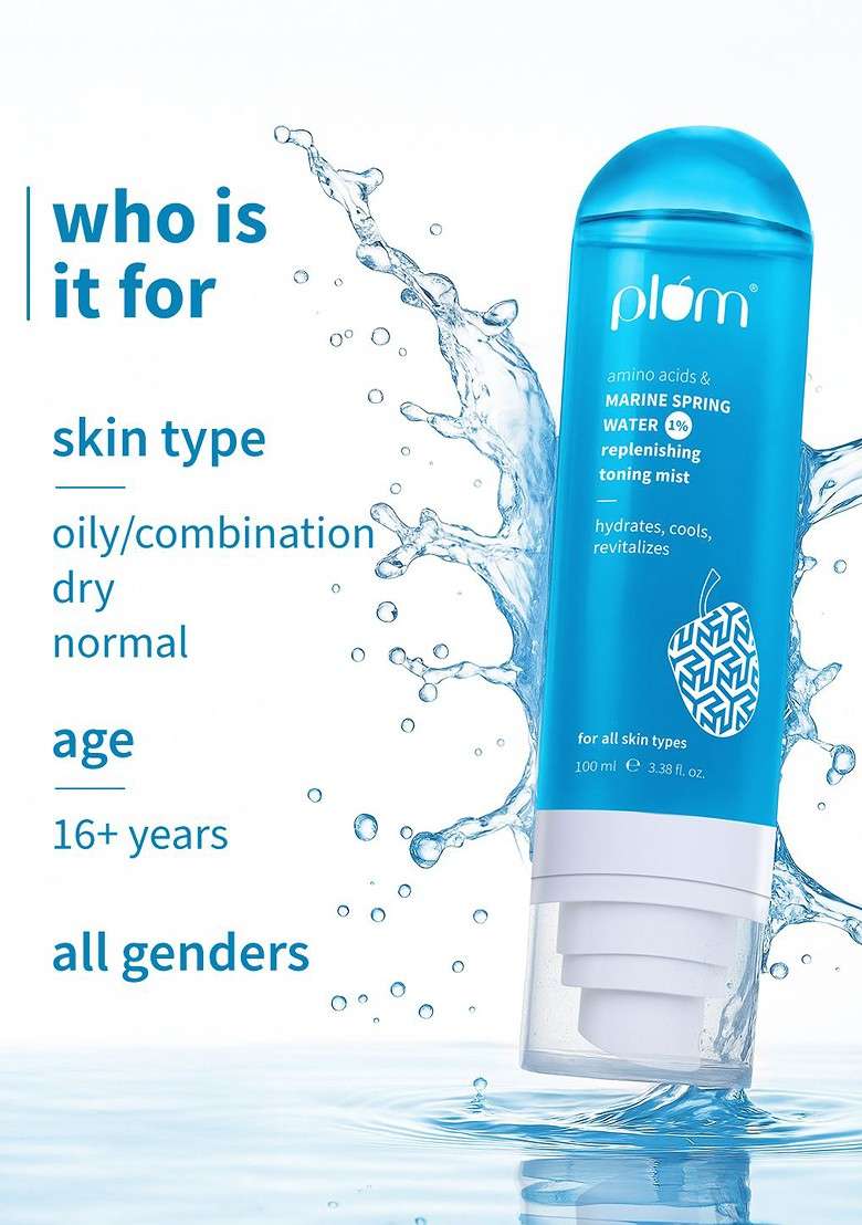 Plum 1 Marine Spring Water Replenishing Toning Mist 100 Ml - Indya