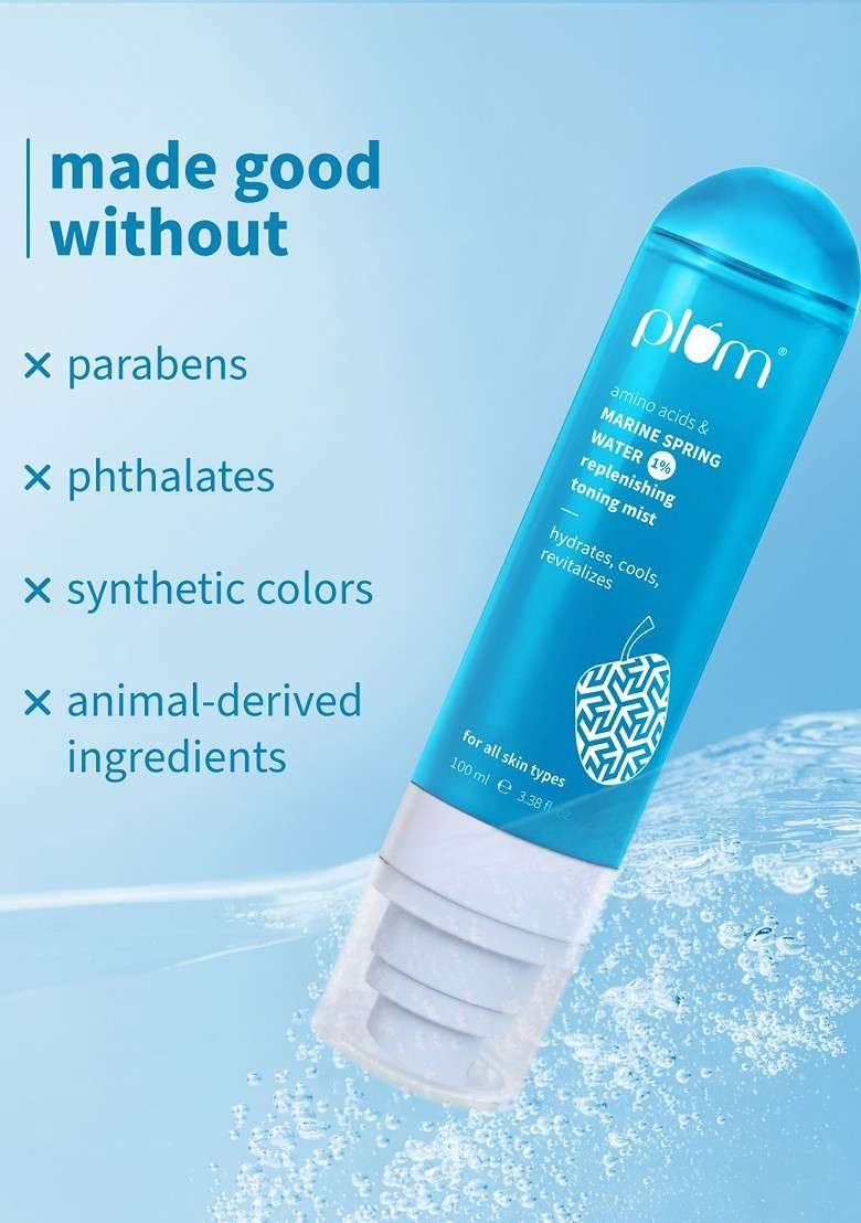 Plum 1 Marine Spring Water Replenishing Toning Mist 100 Ml - Indya