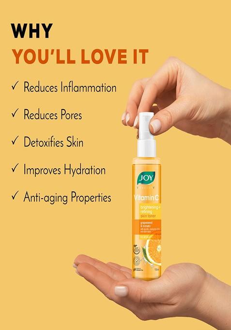 Joy Set Of 2 Vitamin C Face Toner For Skin Brightening 150 Ml Each
