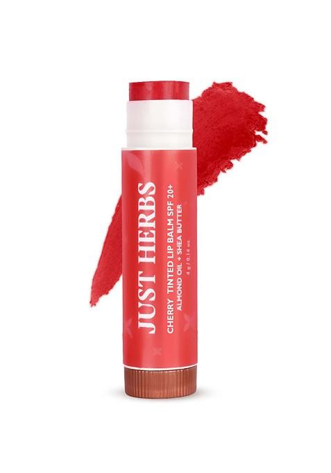Just Herbs Spf 20 Tinted Lip Balm With Almond Oil Shea Butter 4 G Cherry