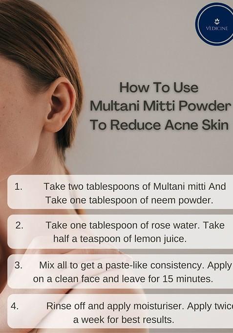 Vedicine Set Of 3 Multani Mitti Powder Face Pack 100 Gm Each