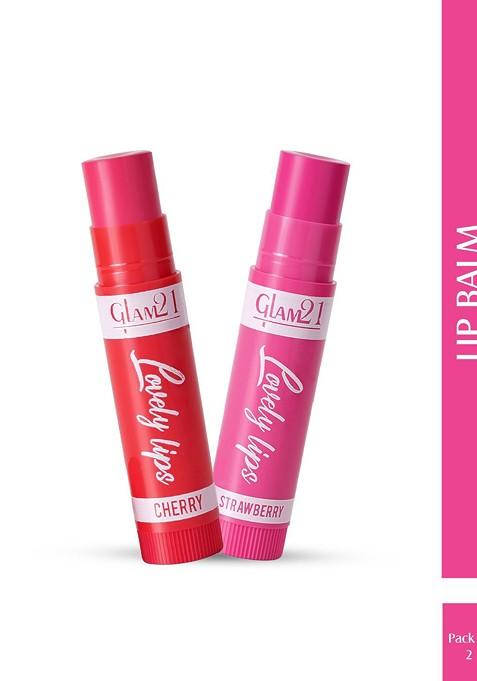 Glam21 Set Of 2 Moisturizing Lip Balm 5 G 01 Cherry 02 Strawberry