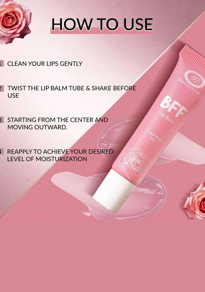 Fashion Colour Set Of 2 Bff Lip Balm 10 Ml Each Toast Rose Brown Sugar - Indya