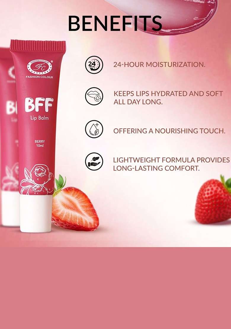 Fashion Colour Set Of 2 Bff Lip Balm 10 Ml Each Toast Rose Brown Sugar - Indya