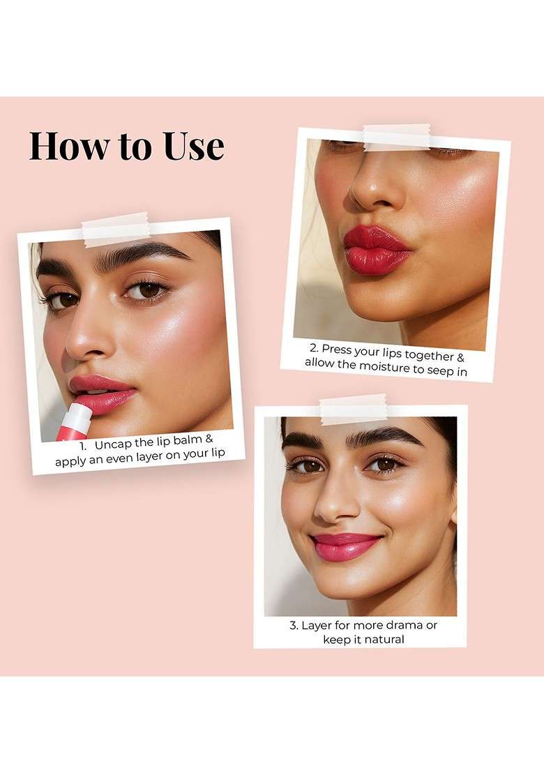 Just Herbs Spf 20 Vanilla Tinted Lip Balm With Almond Oil Shea Butter 4G - Indya