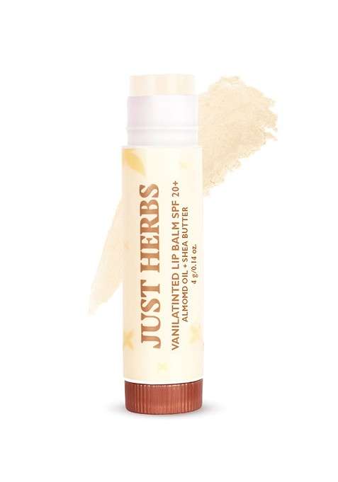 Just Herbs Spf 20 Vanilla Tinted Lip Balm With Almond Oil Shea Butter 4G