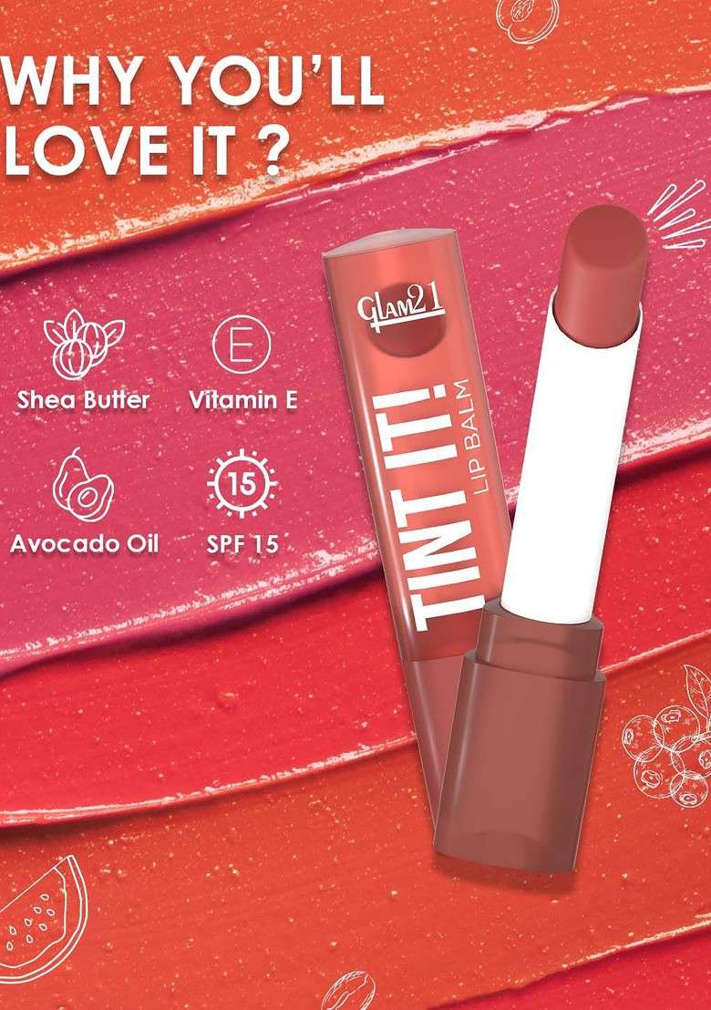 Glam21 Tint It Spf15 Lip Balm With Vitamin E 3 5G Dragon Fruit 03 - Indya