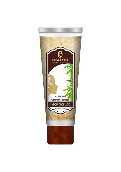Passion Indulge Geranium Bamboo Extract Face Scrub 70 Gm
