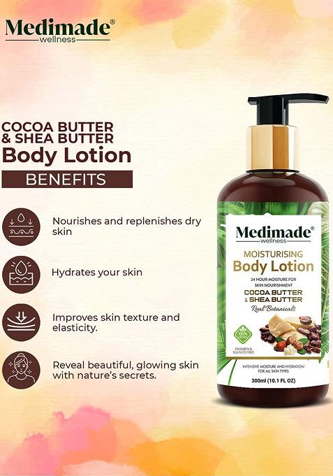 Medimade Cocoa Butter Shea Moisturizing Body Lotion 300 Ml