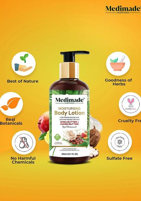 Medimade Shea Butter And Mango Moisturising Body Lotion 300 Ml