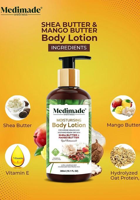 Medimade Shea Butter And Mango Moisturising Body Lotion 300 Ml