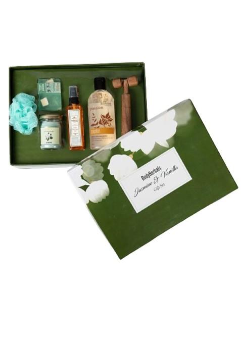 Bodyherbals 8 Pcs Jasmine Vanilla Bath Body Gift Set