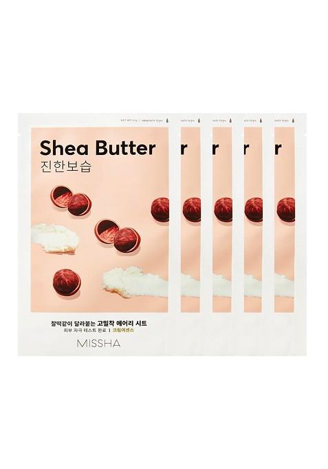 Missha Set Of 5 Airy Fit Shea Butter Sheet Mask