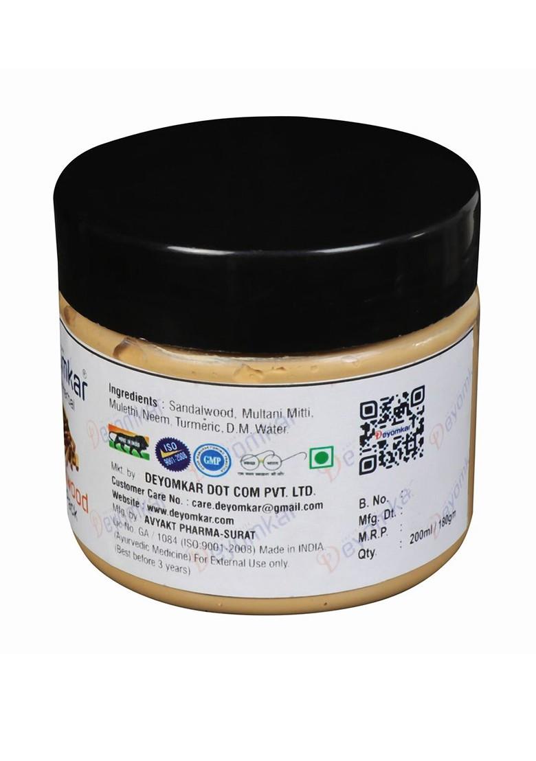 Deyomkar Natural Herbal Sandalwood Face Pack For Glowing Skin 200 Ml