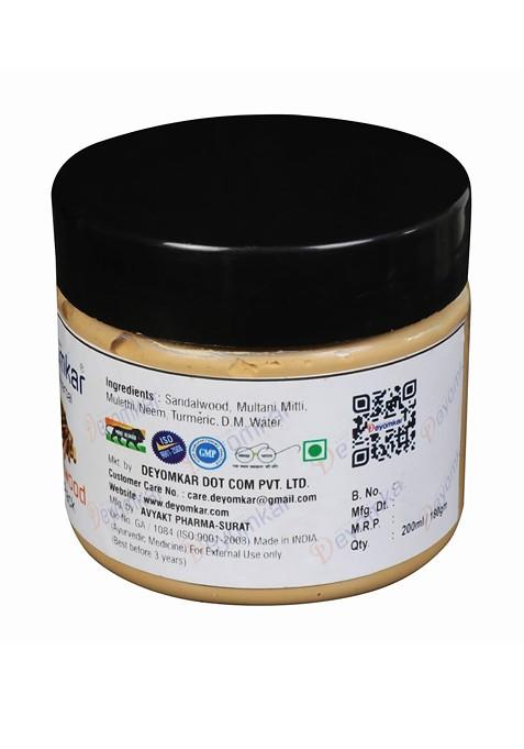 Deyomkar Natural Herbal Sandalwood Face Pack For Glowing Skin 200 Ml