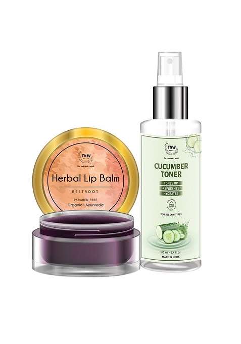 Tnw The Natural Wash Set Of 2 Cucumber Toner Lip Balm