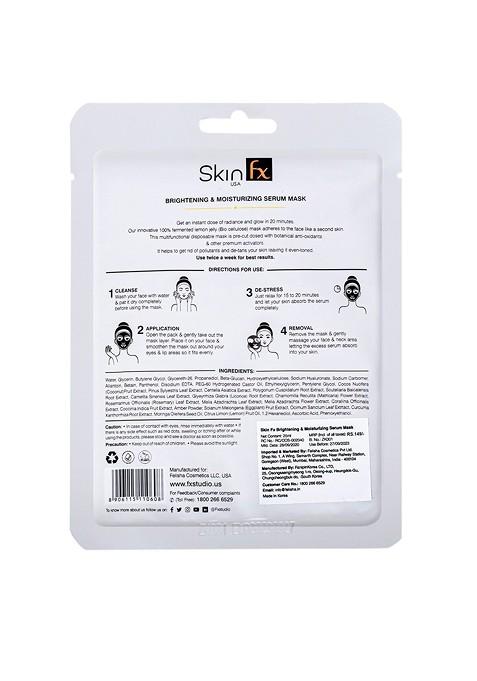 Skin Fx Unisex Pack Of 2 Brightening Moisturizing Purifying Men Facial Serum Mask