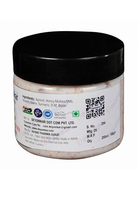 Deyomkar Natural Herbal Apricot Honey Scrub For Glowing Skin