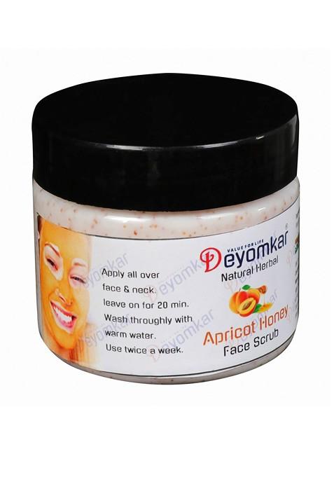 Deyomkar Natural Herbal Apricot Honey Scrub For Glowing Skin