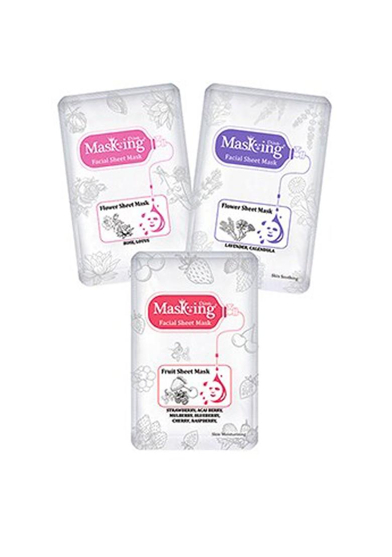 Masking Unisex Pack Of 10 Facial Sheet Masks