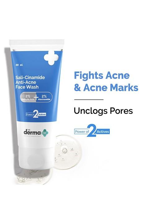 The Derma Co Sali Cinamide Anti Acne Face Wash With Salicylic Acid Niacinamide 80 Ml