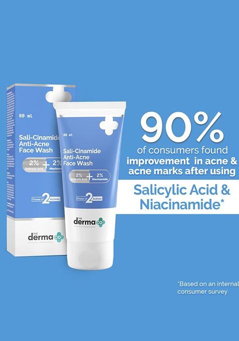 The Derma Co Sali Cinamide Anti Acne Face Wash With Salicylic Acid Niacinamide 80 Ml