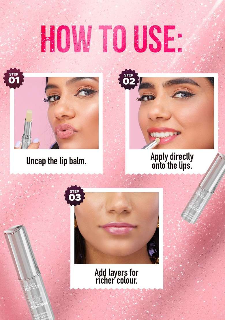 Hilary Rhoda Natural Moisture Magic Color Lip Balm 3 G - Indya