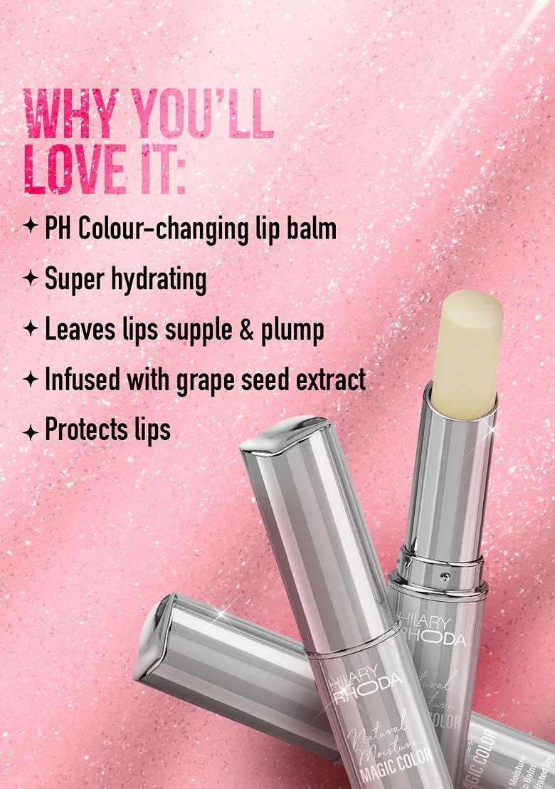 Hilary Rhoda Natural Moisture Magic Color Lip Balm 3 G - Indya