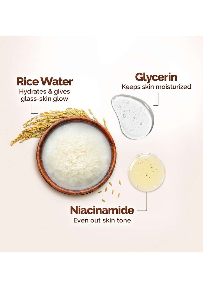 Mamaearth Rice Dewy Bright Face Wash With Water Niacinamide 200Ml - Indya