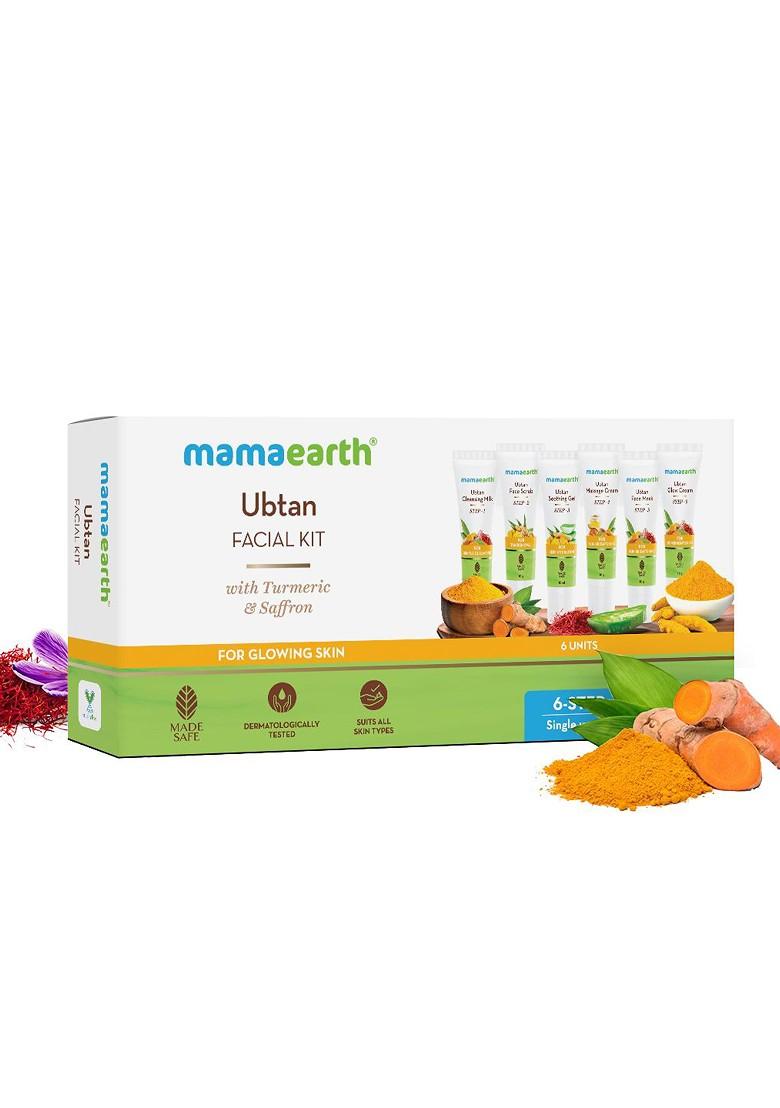 Mamaearth Ubtan Facial Kit With Turmeric Saffron For Glowing Skin 60 G