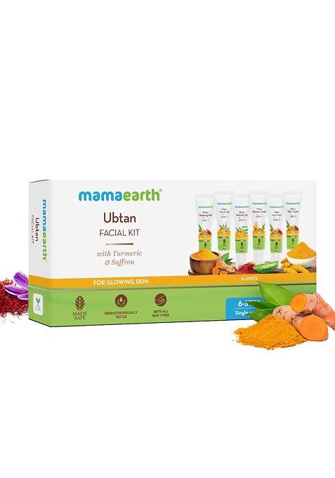 Mamaearth Ubtan Facial Kit With Turmeric Saffron For Glowing Skin 60 G