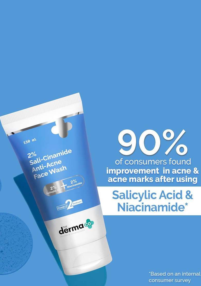 The Derma Co Sali Cinamide Anti Acne Face Wash 150Ml - Indya
