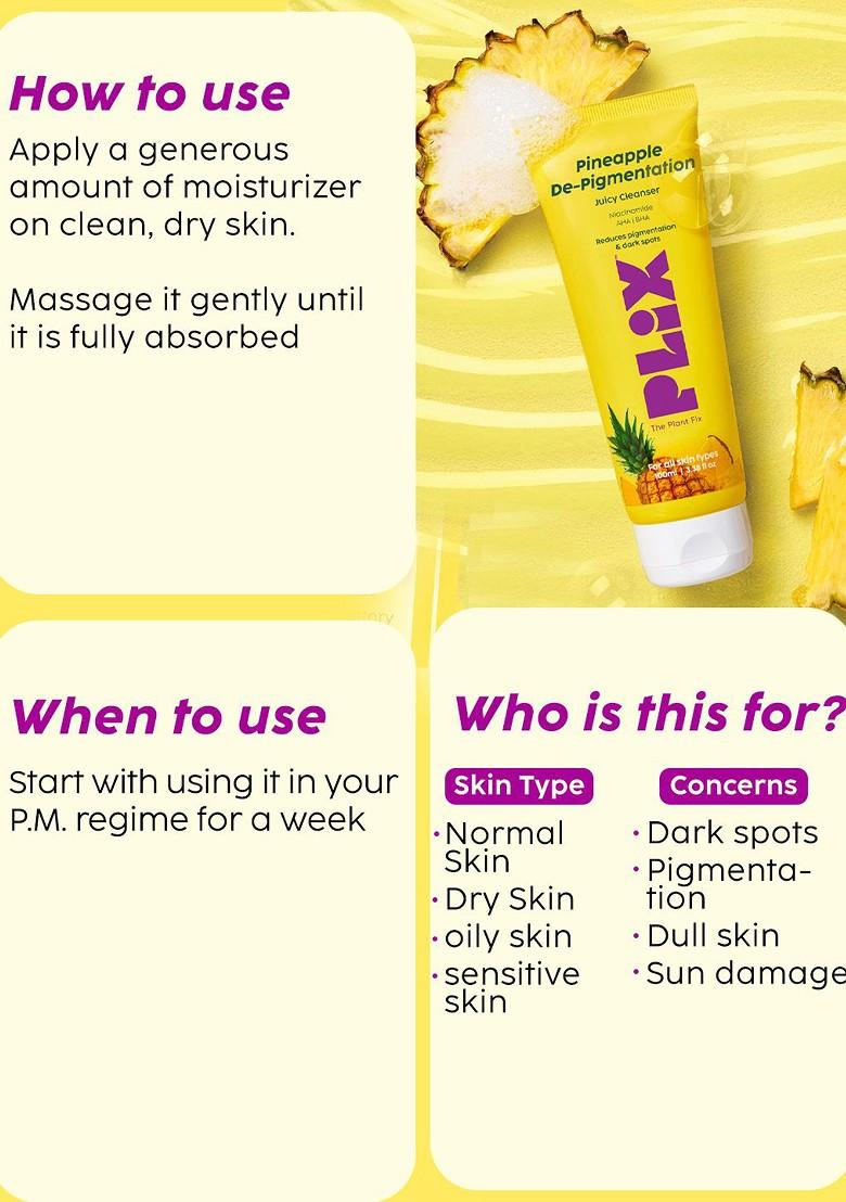 Plix The Plant Fix Pineapple De Pigmentation Facewash 100 Ml