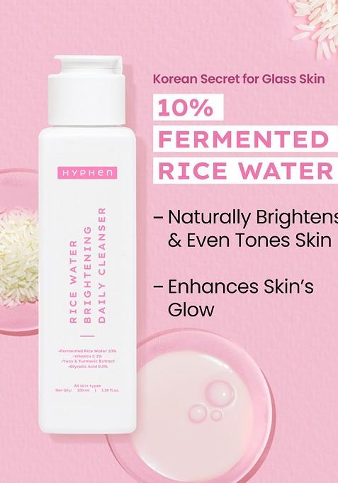 Hyphen Rice Water Brightening Daily Cleanser To Brighten Skin Reduces Dark Spots 100Ml