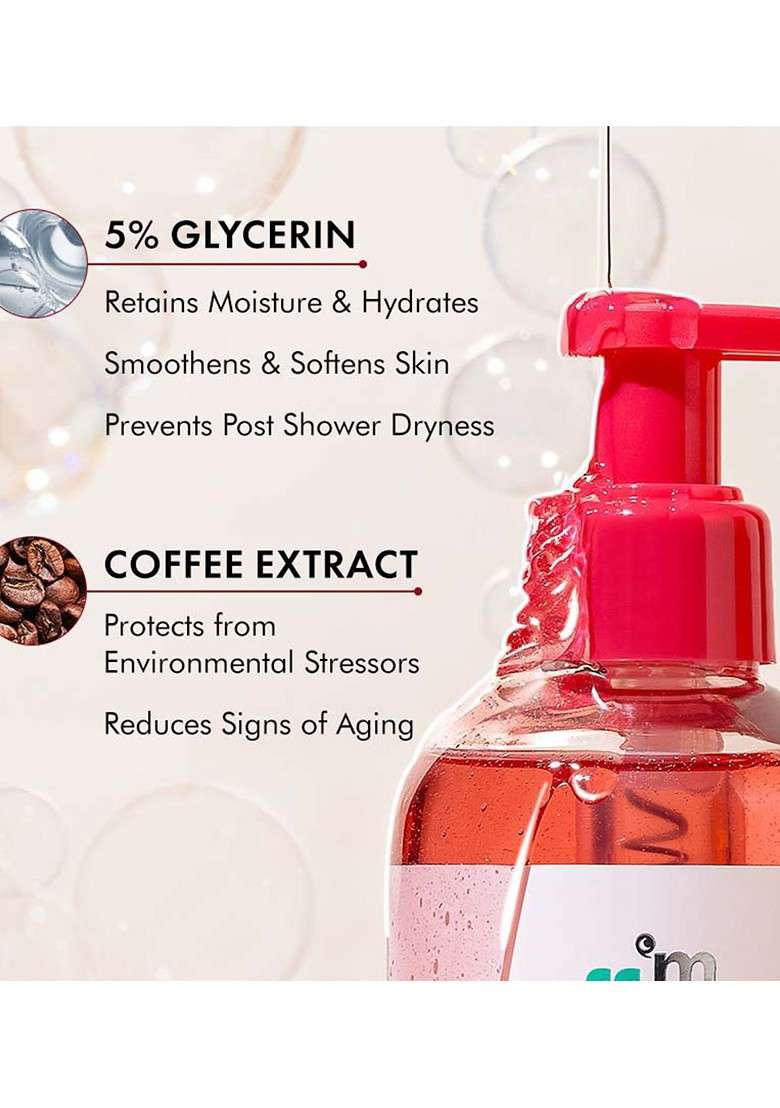 Mcaffeine Brightening 5 Niacinamide Raspberry Body Wash 300Ml - Indya