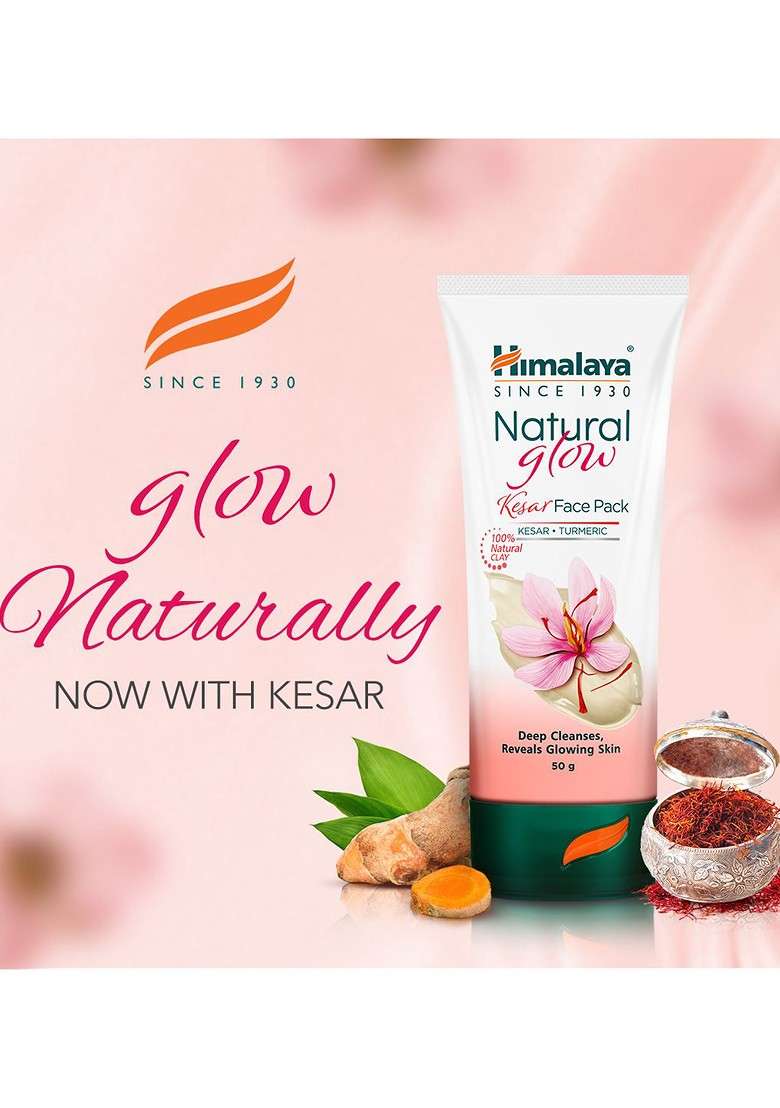 Himalaya Natural Glow Kesar Face Pack 50G - Indya