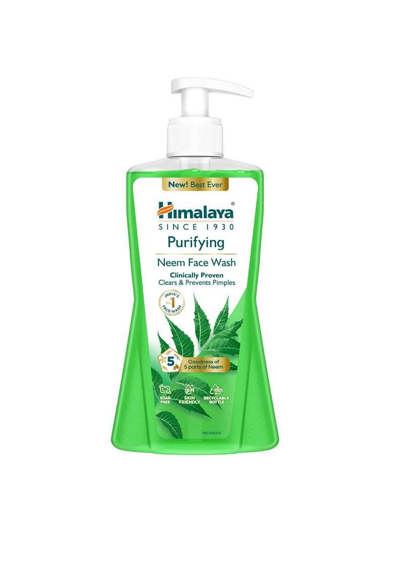Himalaya Anti Pimple Purifying Neem Face Wash With Turmeric For All Skin Types 400 Ml - Indya