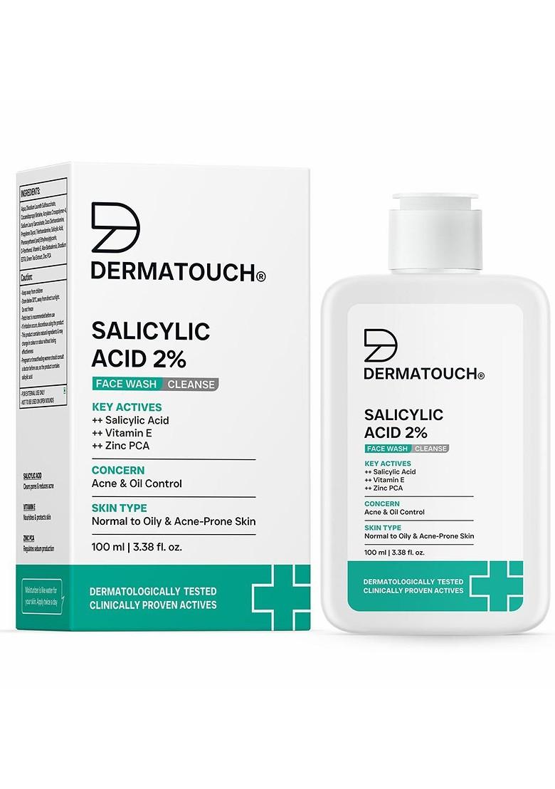 Dermatouch Salicylic Acid 2 Face Wash With Vitamin E Zinc Pca 100 Ml