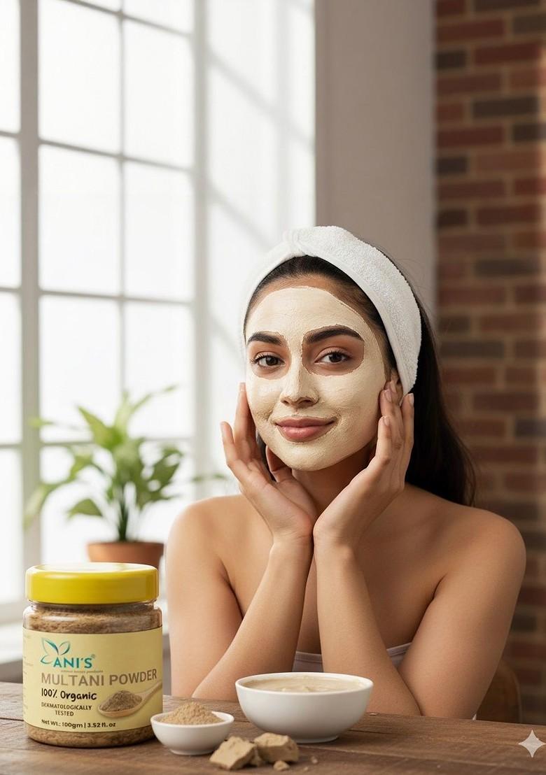 Ani'S Set Of 2 Organic Multani Mitti Beetroot Powder For Face And Hair 100 G Each