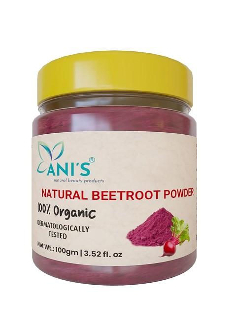 Ani'S Set Of 2 Organic Multani Mitti Beetroot Powder For Face And Hair 100 G Each