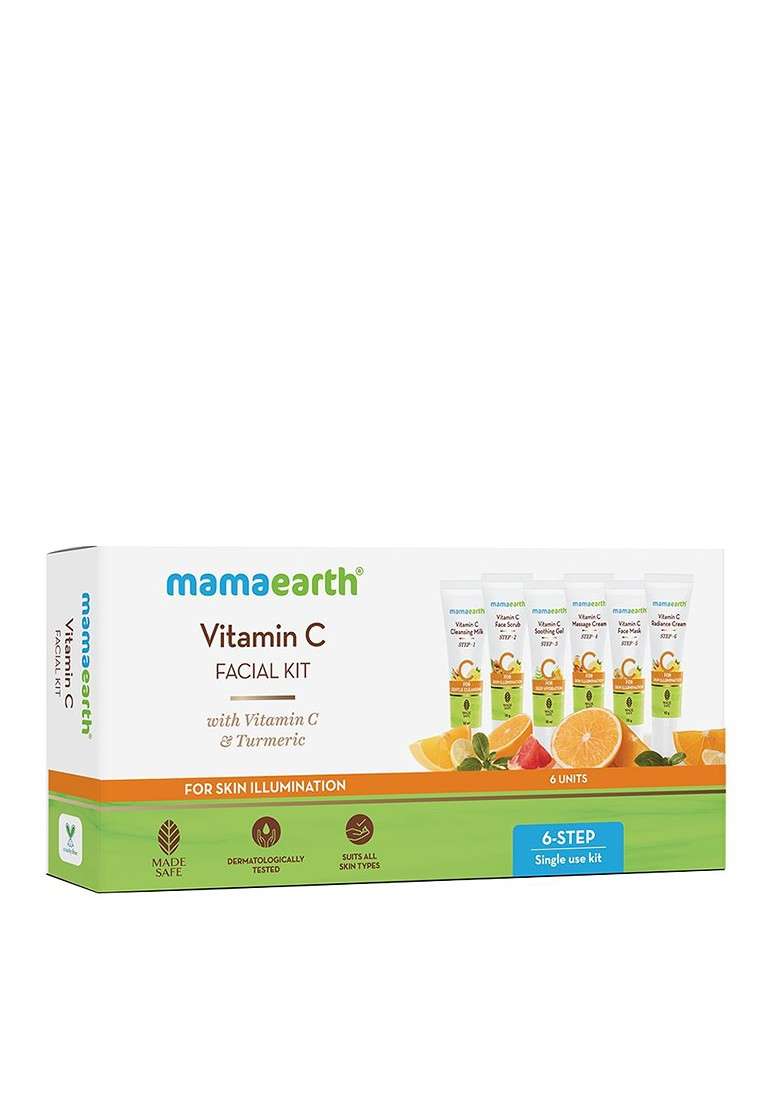 Mamaearth White Vitamin C Turmeric Facial Kit - Indya