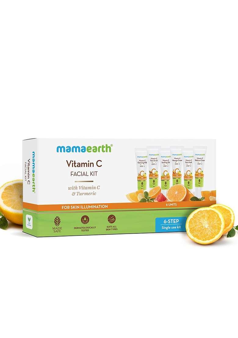 Mamaearth White Vitamin C Turmeric Facial Kit - Indya