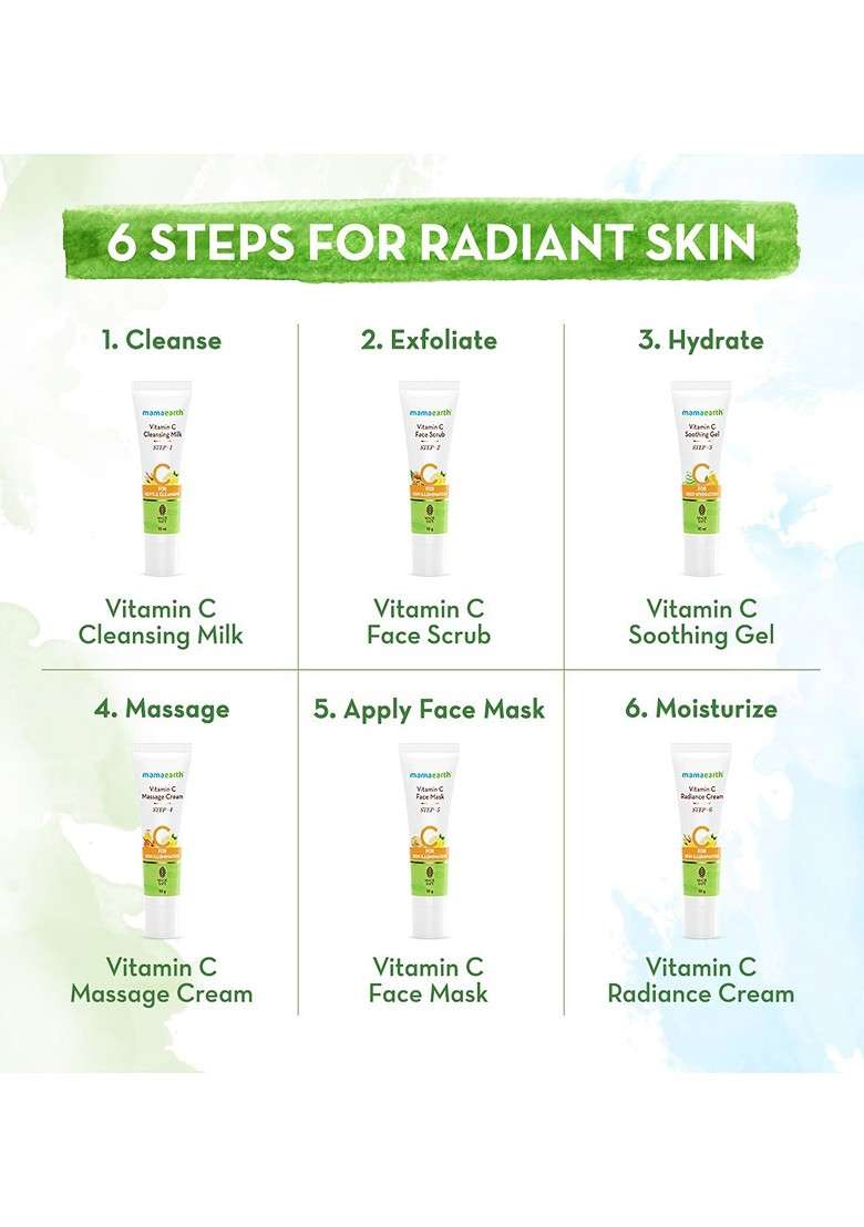 Mamaearth White Vitamin C Turmeric Facial Kit - Indya