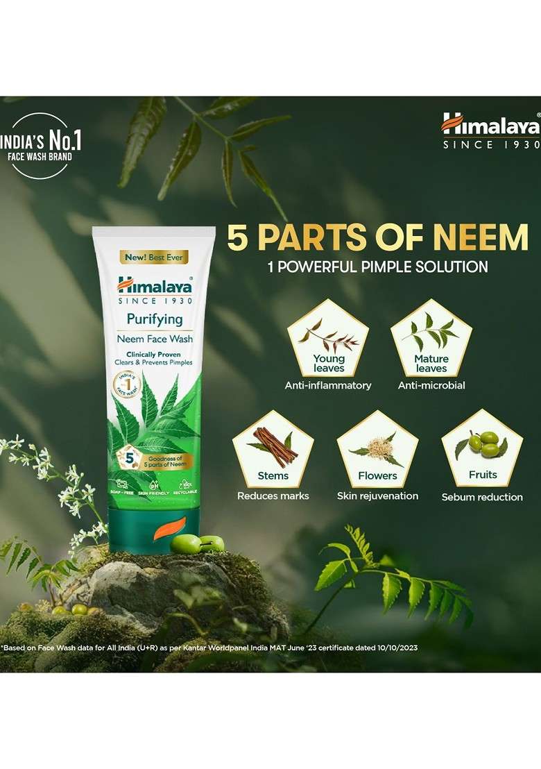 Himalaya Purifying Neem Face Wash 200Ml - Indya