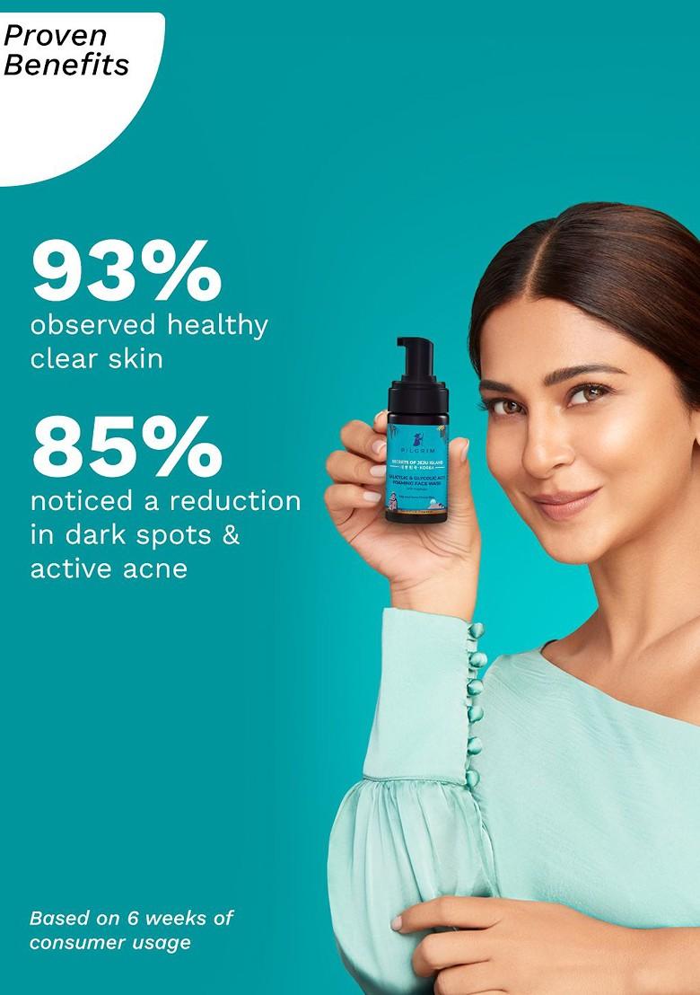 Pilgrim Salicylic Bha Glycolic Acid Aha Foaming Face Wash For Acne Prone Skin