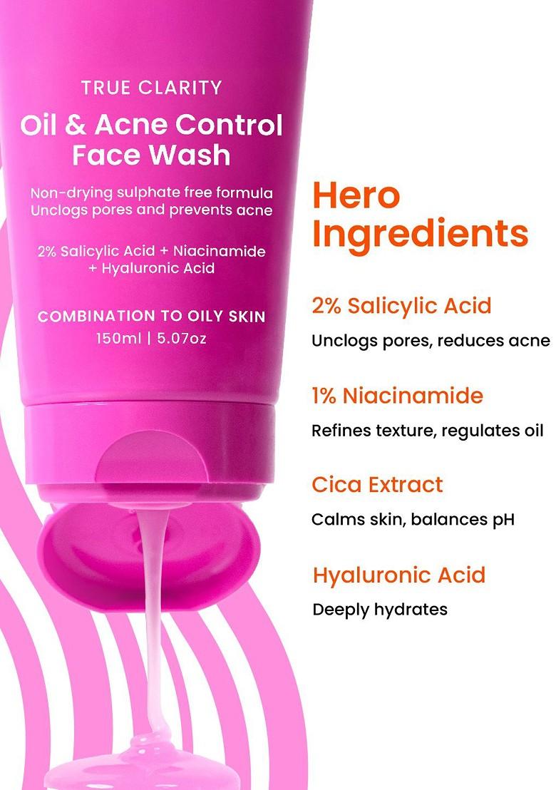 Foxtale Oil Acne Control Face Wash With 2 Salicylic Acid 150 Ml