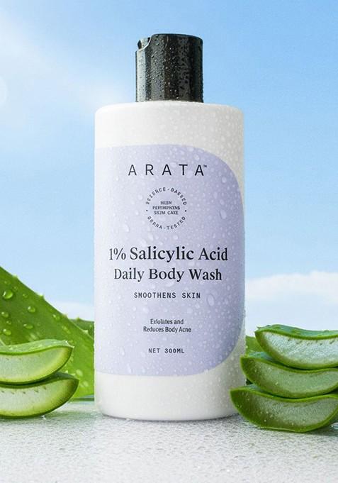 Arata 1 Salicylic Acid Body Wash Smoothes Skin Exfoliates Reduce Acne 300Ml