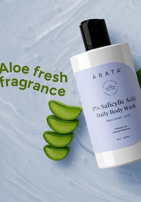 Arata 1 Salicylic Acid Body Wash Smoothes Skin Exfoliates Reduce Acne 300Ml