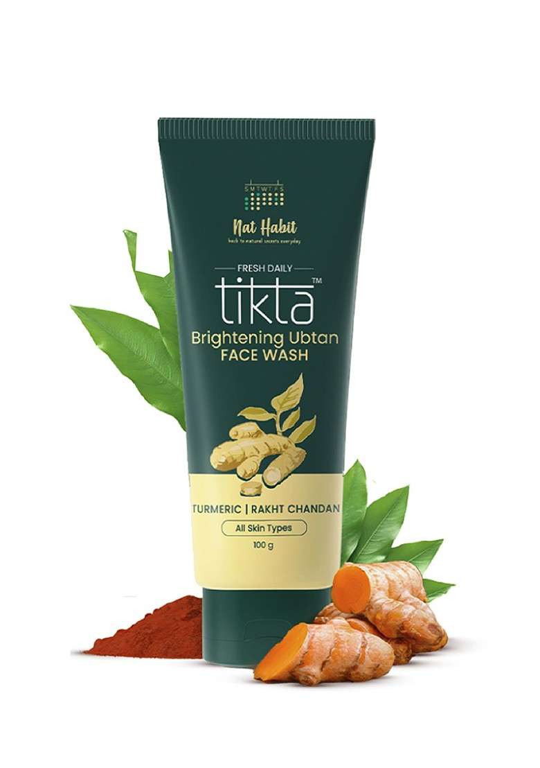 Nat Habit Brightening Ubtan Face Wash With Besan Rakth Chandan For Glowing Skin 100G - Indya